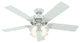 Hunter Fan Company 52" Studio Series White Ceiling Fan With Light