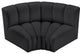 Arc Vegan Leather Upholstered 2-Pc. Inward Curved Modular Sectional, Black