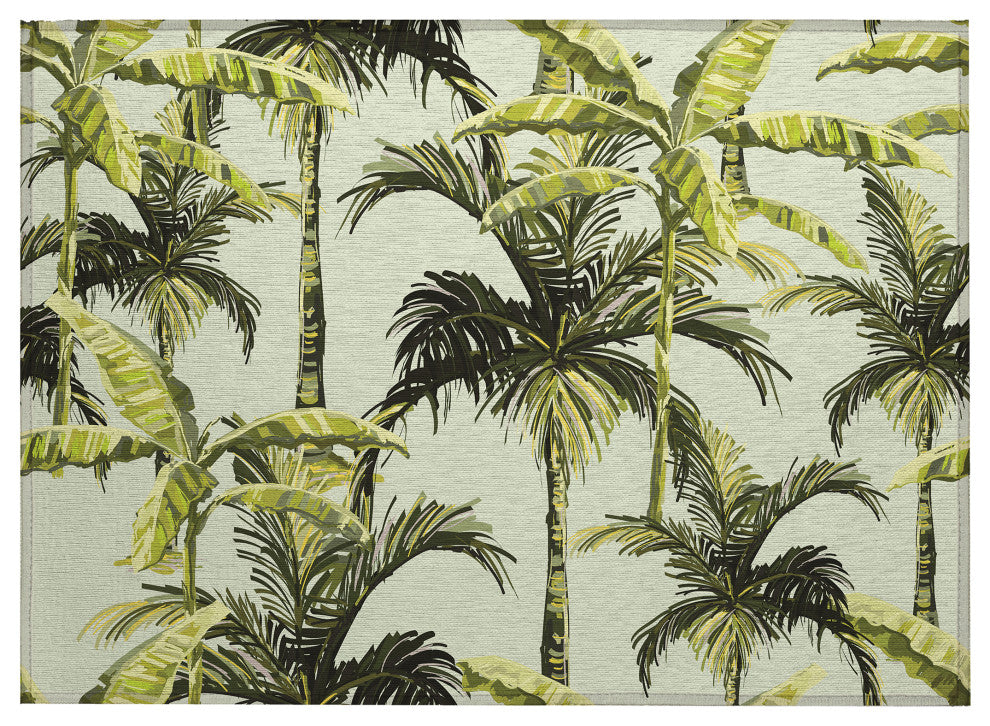 Indoor/Outdoor Tropics TC10 Aloe Machine Washable 1'8" x 2'6" Rug