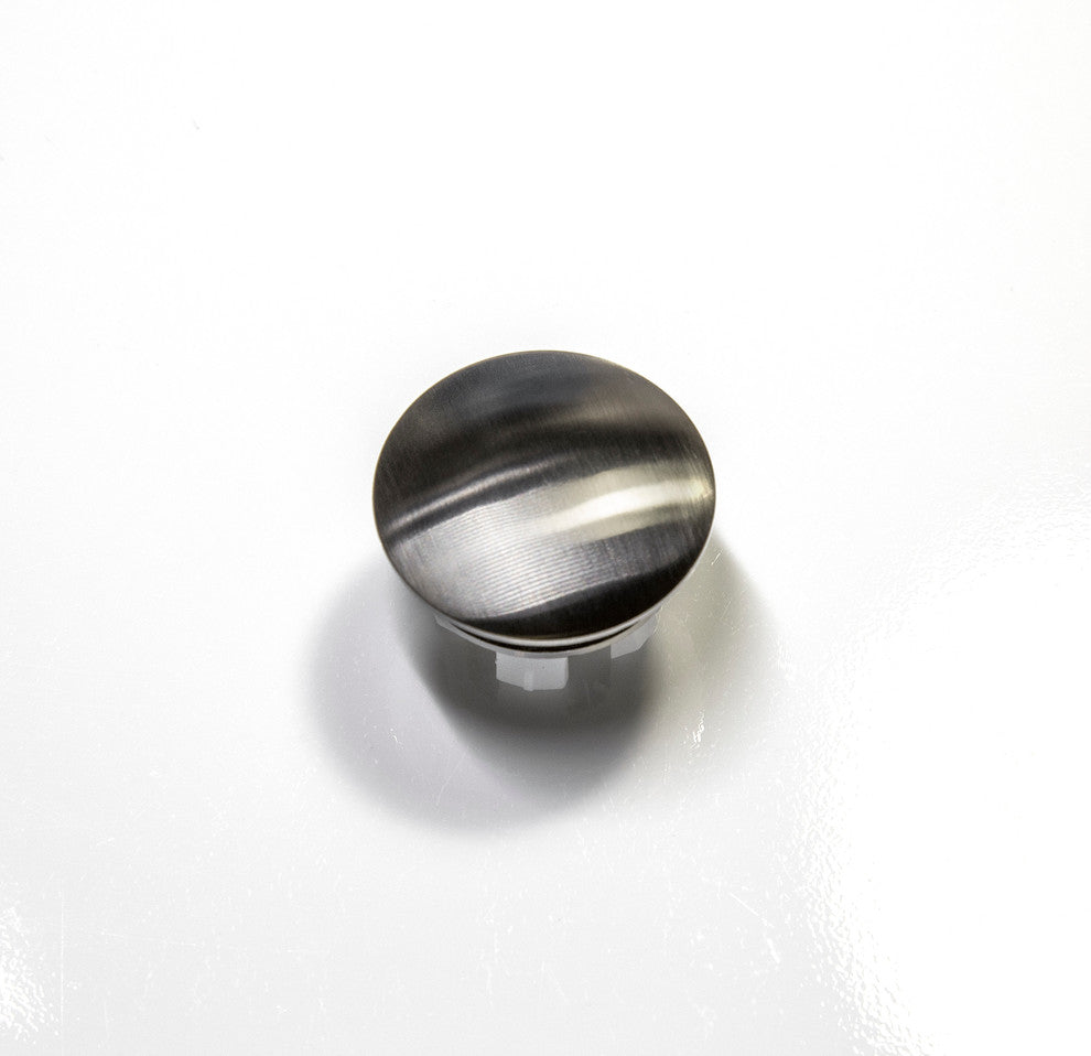 Luxier OC01-TB Round Overflow Cap Cover for Bathroom Sink, Brushed Nickel