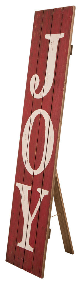 42"H Christmas Wooden Proch "JOY" Sign