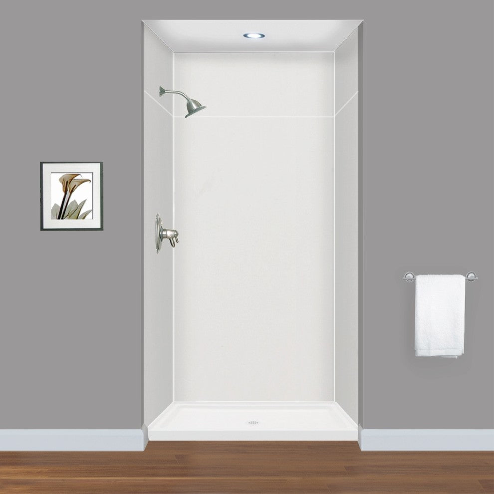 Transolid Expressions Shower Wall Kit, Gray, 36"x48"x96"