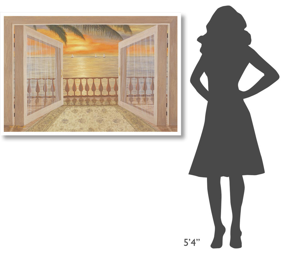 "Perfect Sunset" Digital Paper Print by Diane Romanello, 50"x34"