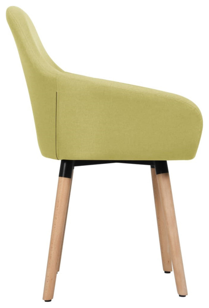 Vidaxl Dining Chairs 2-Piece Green Fabric
