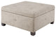 Madison Park Della Button Tufted Soft Close Storage Ottoman, Sand