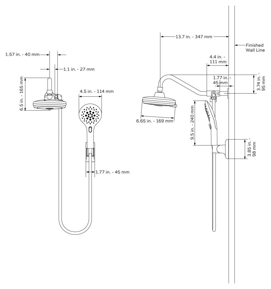 PULSE 1053-BN Oasis Bathroom Shower System In Brushed Nickel