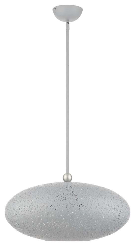 Livex Lighting Charlton 3 Light Nordic Gray, Brushed Nickel Large Pendant