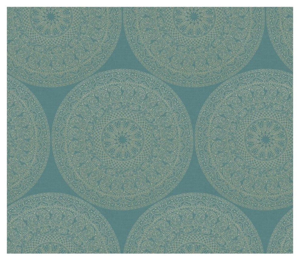 "Mandala Road Pattern II" Digital Paper Print by Daphne Brissonnet, 42"x37"
