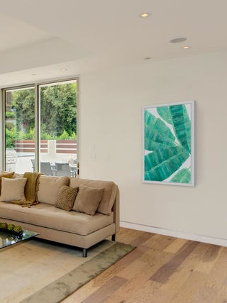 "Feuilles De Banane" Framed Painting Print, 24"x36"