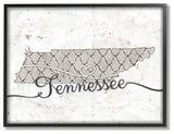 Stupell Industries Tennessee Patterned Grey US State Design, 24 x 30