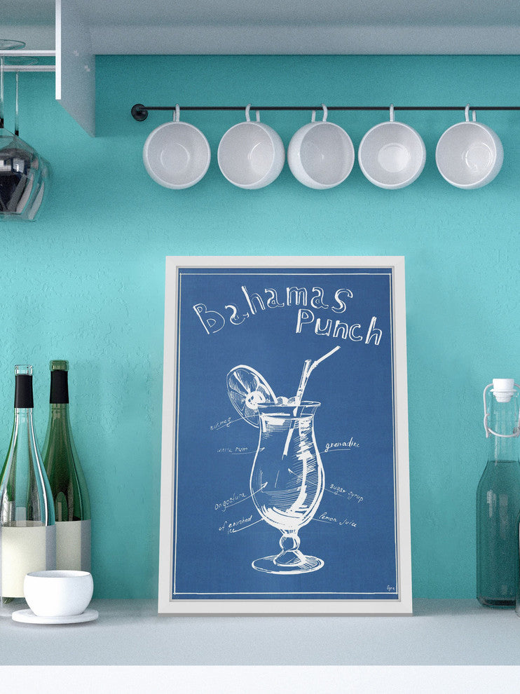 "Bahamas Punch" Framed Painting Print, 16"x24"