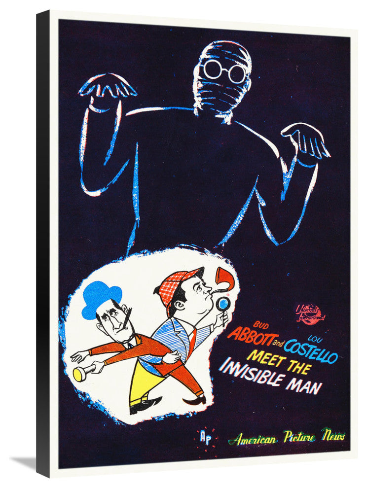 "Abbott & Costello - Invisible Man" Canvas by Hollywood Photo Archive, 21x30"