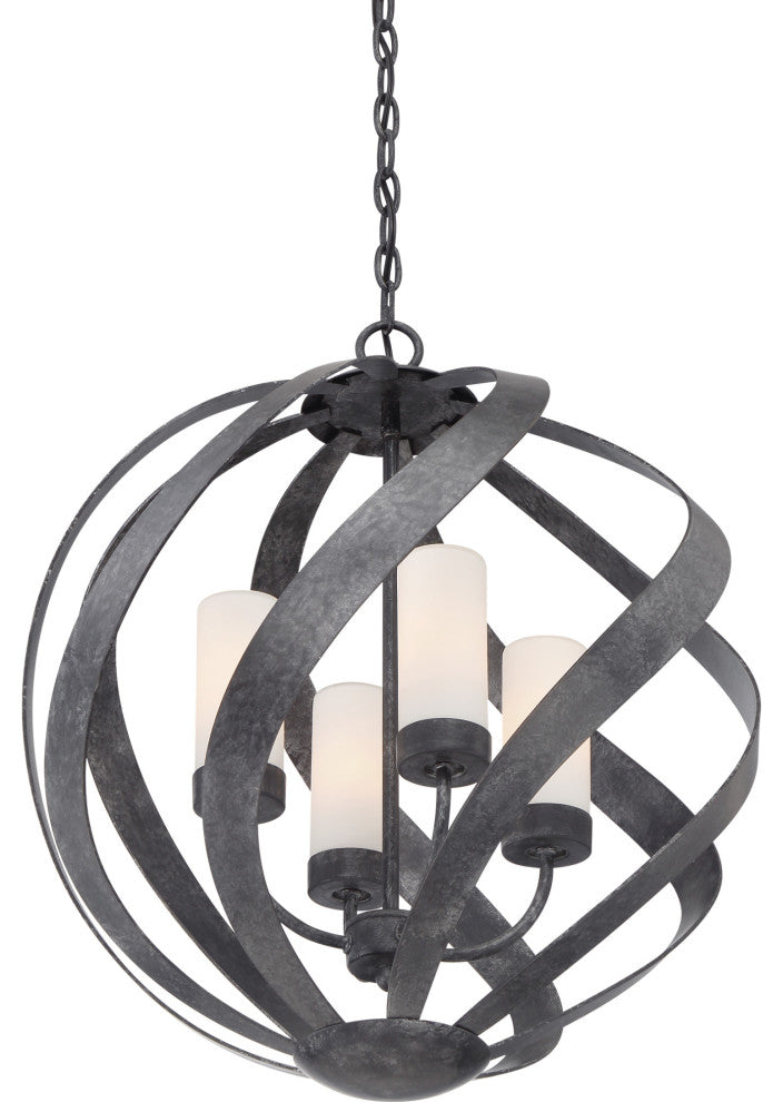 Quoizel BMS2820 Blacksmith 4 Light 20"W Multi Light Pendant - Old Black