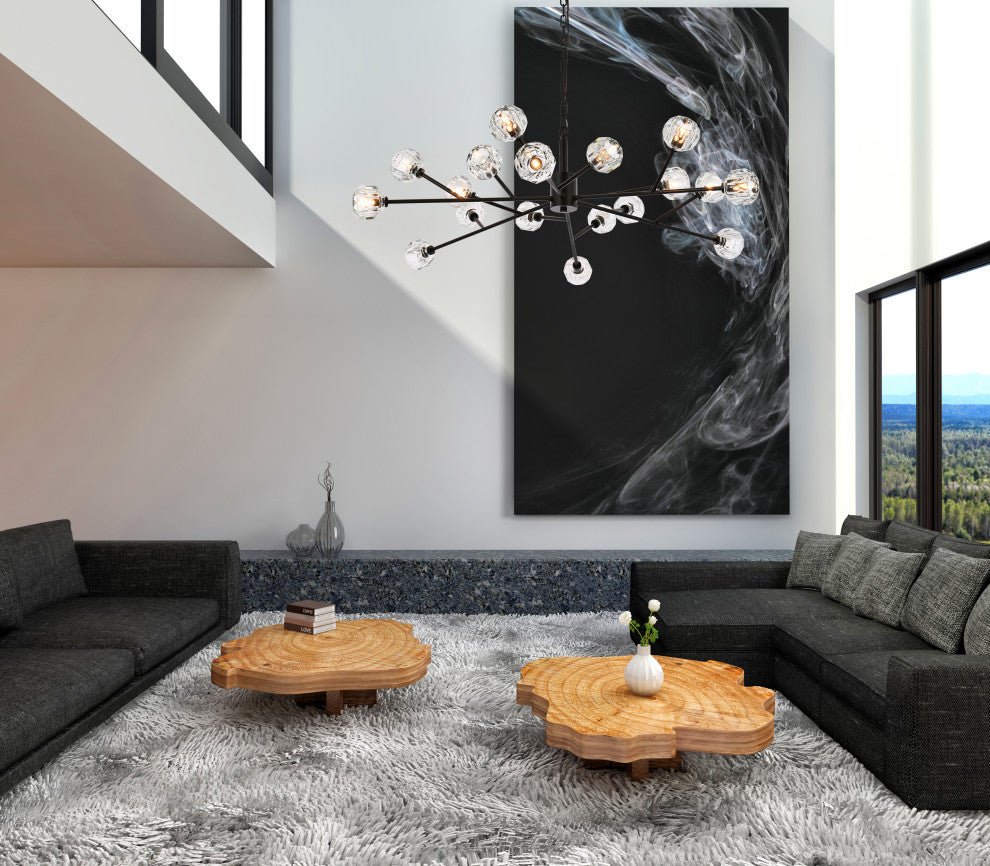 18 Light Pendant, Black
