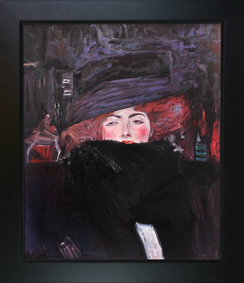 La Pastiche Lady with Frame, 24.75 x 28.75