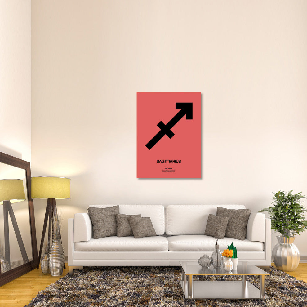 "Sagittarius Zodiac Sign Black" Fine Art Print