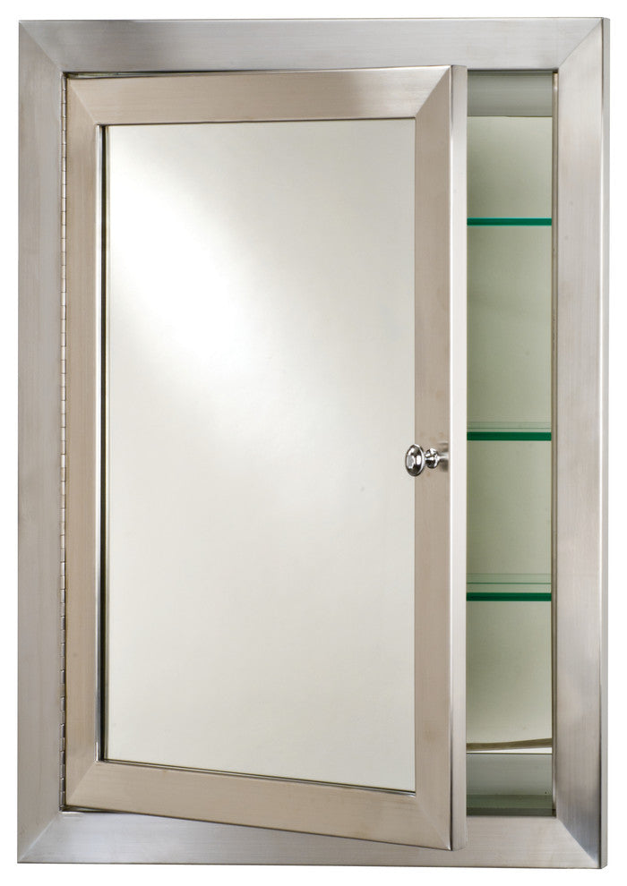 Metro Stainless Steel Medicine Cabinet, Satin, 25"x31"