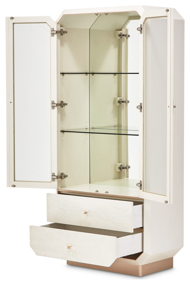 La Rachelle Display Cabinet with LED Lighting - Champagne