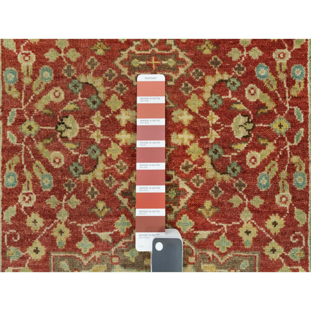 Rufous Red Tabriz Haji Jalili Design Hand Knotted Wool XL Runner Rug 2'7"x18'