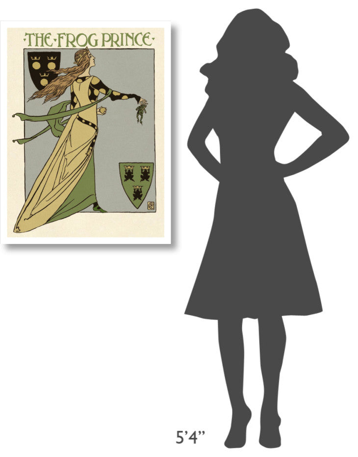 "Frog Prince Title Page" Digital Paper Print by Walter Crane, 26"x34"