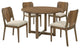 Crestmore 5-piece 46" Round Wood Dining Table Set Walnut