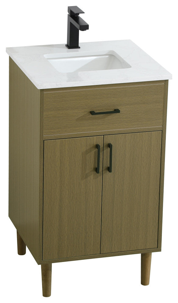 Home Living 20" Single Bathroom Vanity, Chestnut Brown