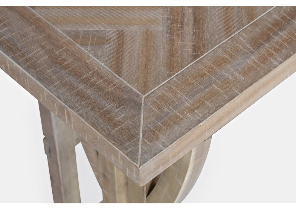 Herringbone Counter Height Four Piece Console 74 Dining Table Set