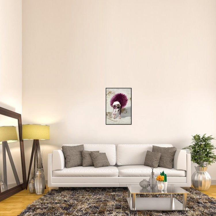 "Purple Ballerina" Framed Canvas Giclee by Teo Rizzardi, 21x31"