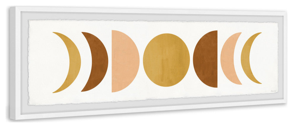 "Lunar Cycle" Framed Painting Print, 45x15