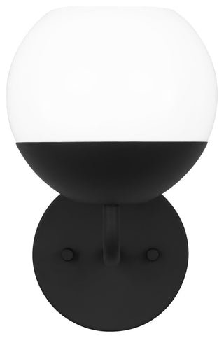 Alvin One Light Wall / Bath Sconce, Midnight Black