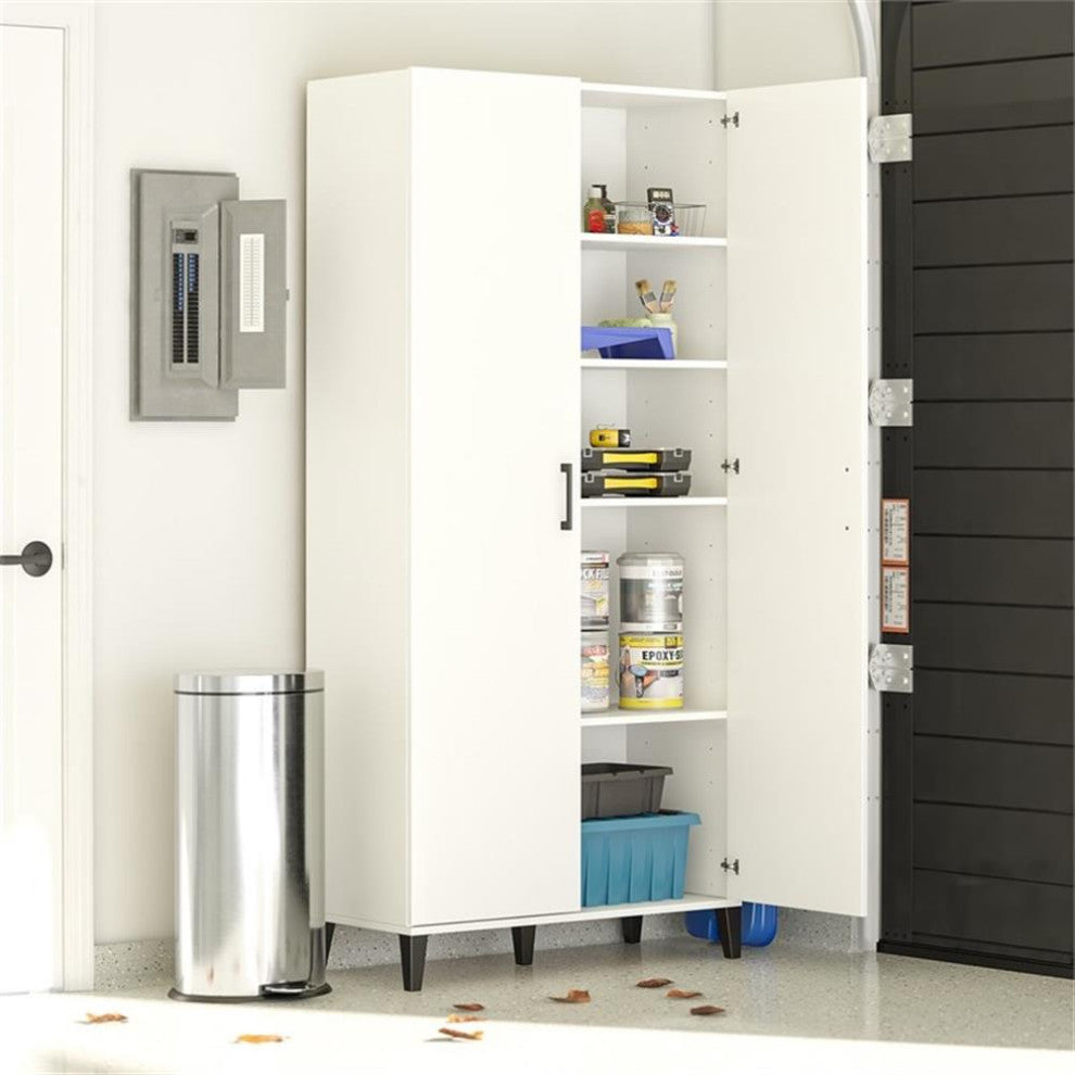 Systembuild Evolution Flex Tall Storage Cabinet in White