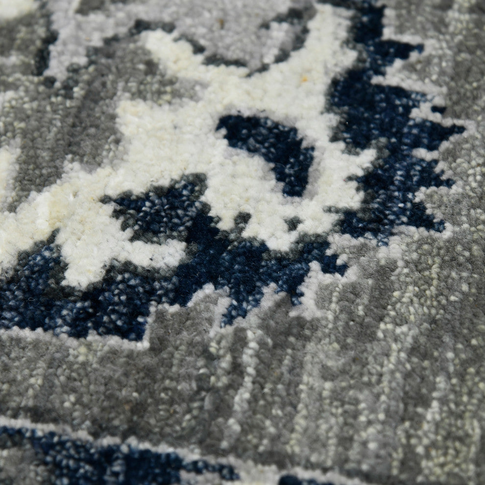 Nuit Arabe Lodi Area Rug, Blue, 9' x 12', Bordered