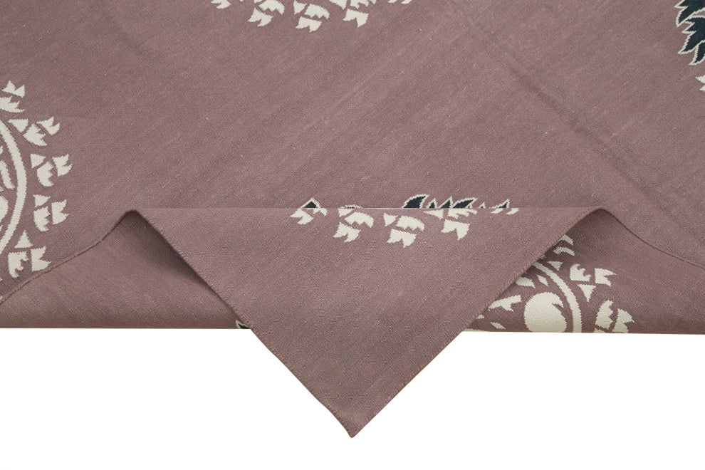 Rug N Carpet - Handmade Wool 5' 0'' x 7' 11'' Geometric Dhurrie Kilim Rug