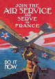 Join the Air Service and Serve in France- Gallery Wrapped Canvas Art 28" x 42"