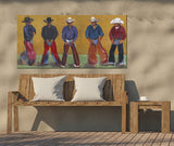 Cowboys Outdoor Art 48X24