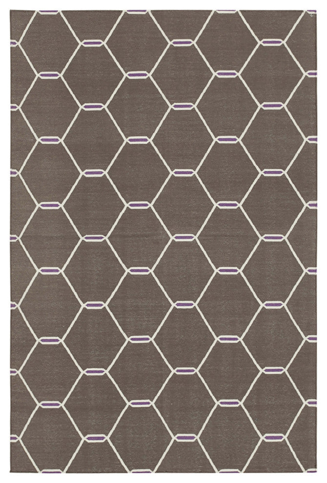 Rug N Carpet - Handmade Wool 3' 8'' x 5' 6'' Flatweave Dhurrie Kilim Rug
