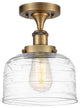 Innovations 916-1C-BB-G713-LED 1-Light Semi-Flush Mount, Brushed Brass