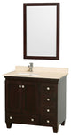 Acclaim 36" Espresso Single Vanity, Ivory Marble Top, Um Sq Sink, 24"