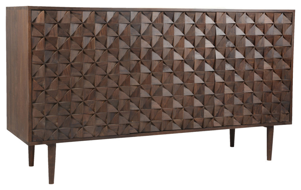 First of A Kind Pablo 3 Door Sideboard Brown