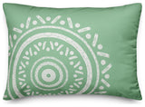Simple Green Boho Circle 20x14 Indoor/Outdoor Pillow