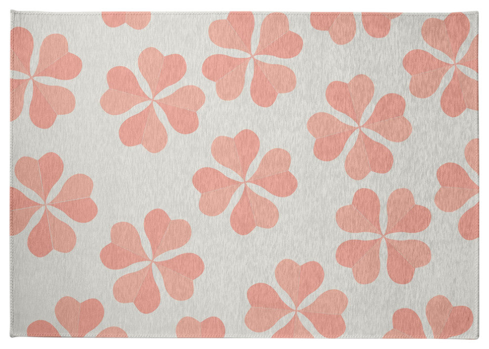 Lucky Patch St. Patrick's Day Chenille Rug, Sunwashed Red, 5'x7'