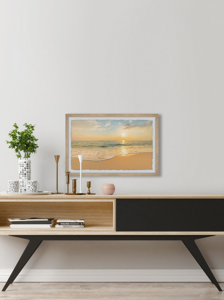 "Breathe in the Sunset" Framed Painting Print, 18x12