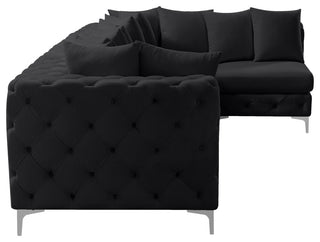 Tremblay Modular Sectional, Black, L-Shaped, 5-Piece: Armless (3), Corner (2)