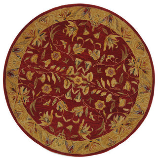 Safavieh Anatolia an526a Rug, Burgundy/Gold, 6'0"x6'0" Square