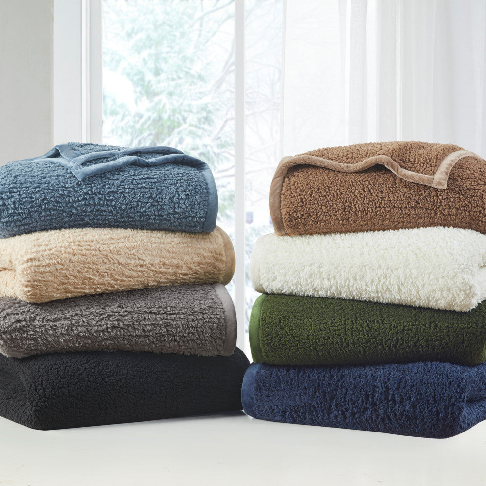 Woolrich Burlington Berber Blanket, Tan, King