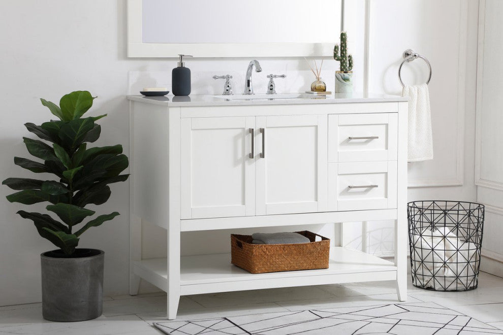 Elegant Decor Aubrey Bathroom Vanity White
