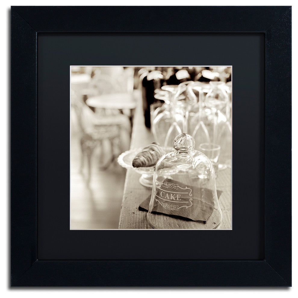Alan Blaustein ''Lombardy IV'' Art, Black Frame, Black Mat, 11x11