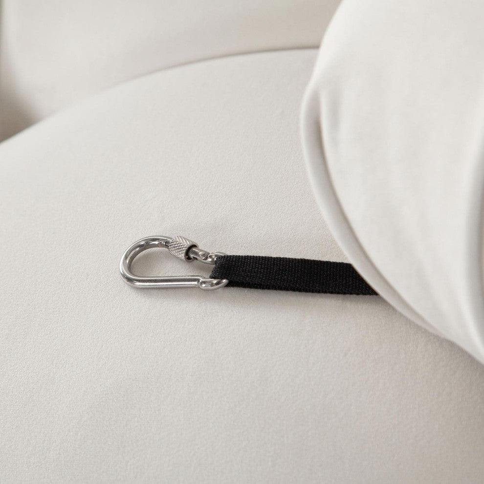 Paloma Armless Chair in Light Cream Velvet