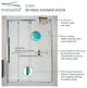 Eden 56-60" W x 80" H Shower Door, Iron Glass, Matte Black, Justin