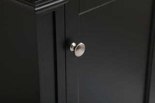 Home Living Vanity with Carrara White Marble Countertop, Black, 21", Single Sink